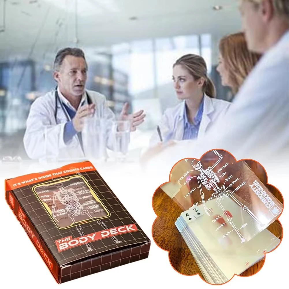 Колода тела, уникальное прозрачное 3D изображение анатомии человека, игральные карты, водонепроницаемые пластиковые прозрачные игральные карты, домашний подарок
Колода тела, уникальное прозрачное 3D изображение анатомии человека, игральные карты, водонепроницаемые пластиковые прозрачные игральные карты, домашний подарок