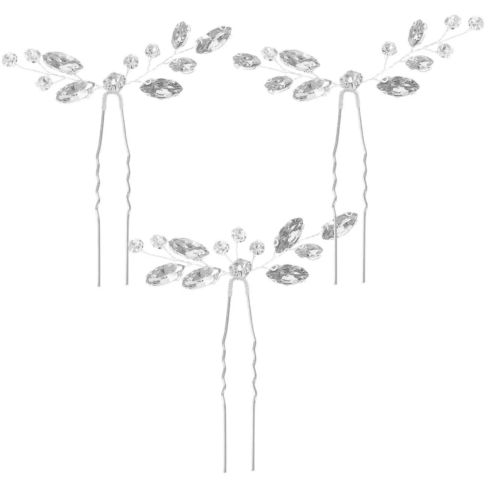 3 Pcs Bridal Accessories Rhinestone Wedding Hairpin White Hair Clips for Bride Matching Hair Decorations
3 Pcs Bridal Accessories Rhinestone Wedding Hairpin White Hair Clips for Bride Matching Hair Decorations