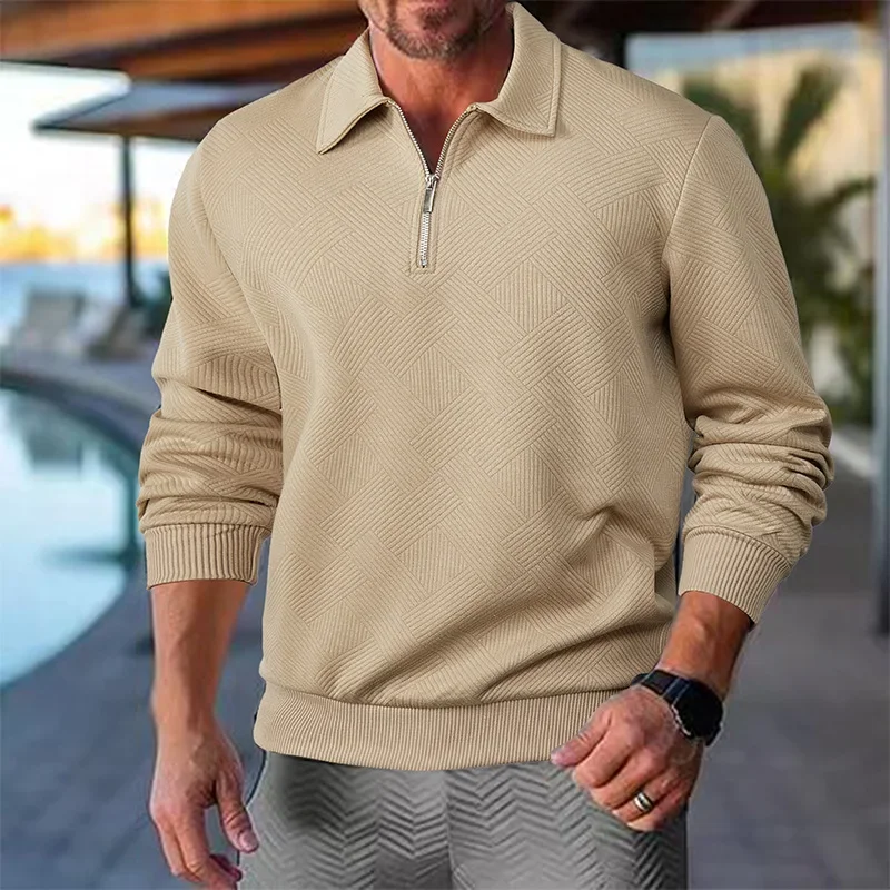 Sweatshirts Men Polo Shirt Tops Turn Down Collar Zipper Top Full Sleeve Casual Regular Sweatshirt Splice Simple Autumn Winter
Sweatshirts Men Polo Shirt Tops Turn Down Collar Zipper Top Full Sleeve Casual Regular Sweatshirt Splice Simple Autumn Winter