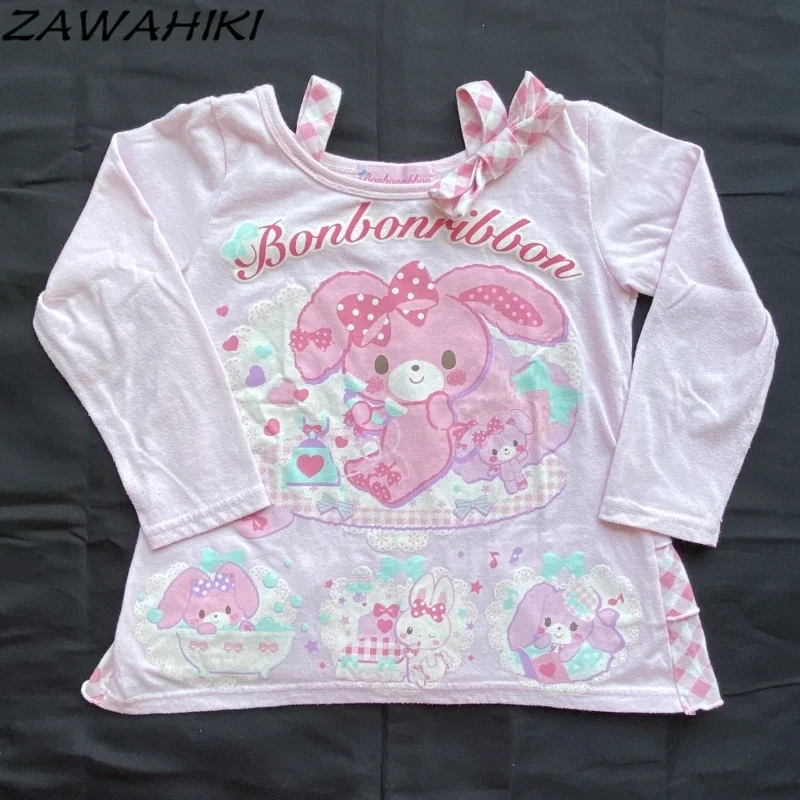 Japanese Vintage Pullovers Fake Two Piece Kawaii Top Female Cute Cartoon Print Women Clothing Sweet Fashion Harajuku Ropa Mujer
Japanese Vintage Pullovers Fake Two Piece Kawaii Top Female Cute Cartoon Print Women Clothing Sweet Fashion Harajuku Ropa Mujer