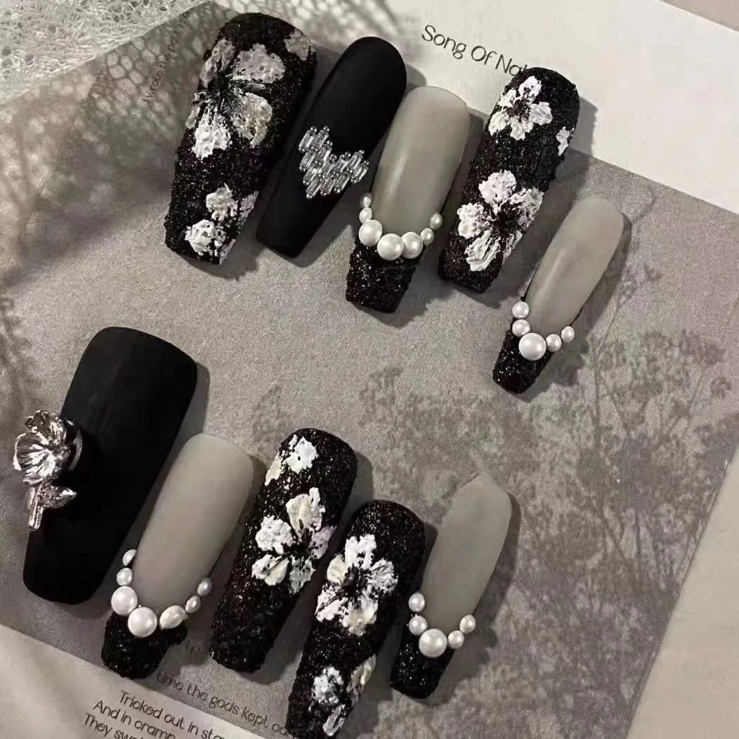 Nails Set Press On Pure Handmade Wearable Nails Love Butterfly Fashion Fake Nails bear Black Write Blue Pink Accessories
Nails Set Press On Pure Handmade Wearable Nails Love Butterfly Fashion Fake Nails bear Black Write Blue Pink Accessories