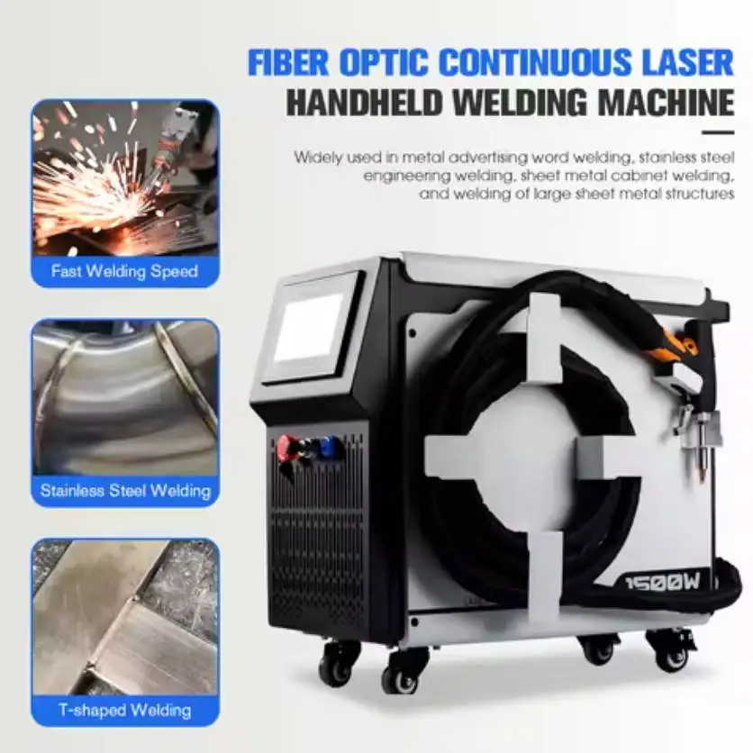 Portable 4 IN 1 Laser Welder Raycus 2KW Fiber Laser Welding Machine 1500W Laser Welding Cutting Cleaning Soldering Machine
Portable 4 IN 1 Laser Welder Raycus 2KW Fiber Laser Welding Machine 1500W Laser Welding Cutting Cleaning Soldering Machine