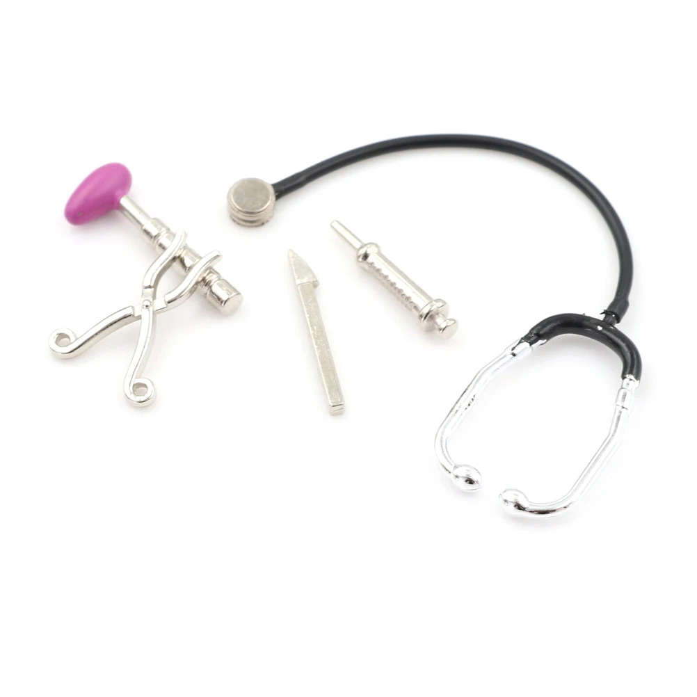 5Pcs 1/12 Dollhouse Miniature Accessories Mini Stethoscope Syringe Scalpel Simulation Doctor Tools Model Doll House Decoration
5Pcs 1/12 Dollhouse Miniature Accessories Mini Stethoscope Syringe Scalpel Simulation Doctor Tools Model Doll House Decoration