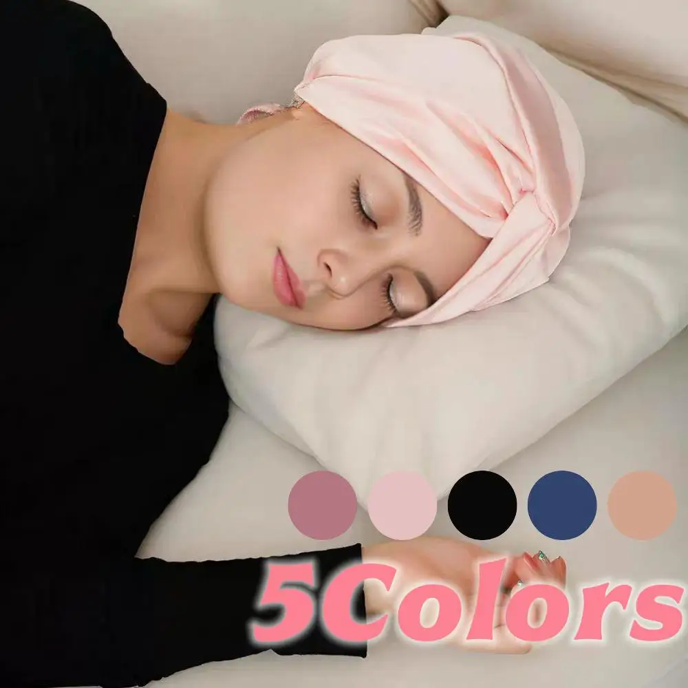 Женский двухслойный витой тюрбан, высокоэластичная регулируемая атласная шапочка для сна, однотонная мягкая повязка на голову, красивый макияж, платок, шапка 
Женский двухслойный витой тюрбан, высокоэластичная регулируемая атласная шапочка для сна, однотонная мягкая повязка на голову, красивый макияж, платок, шапка