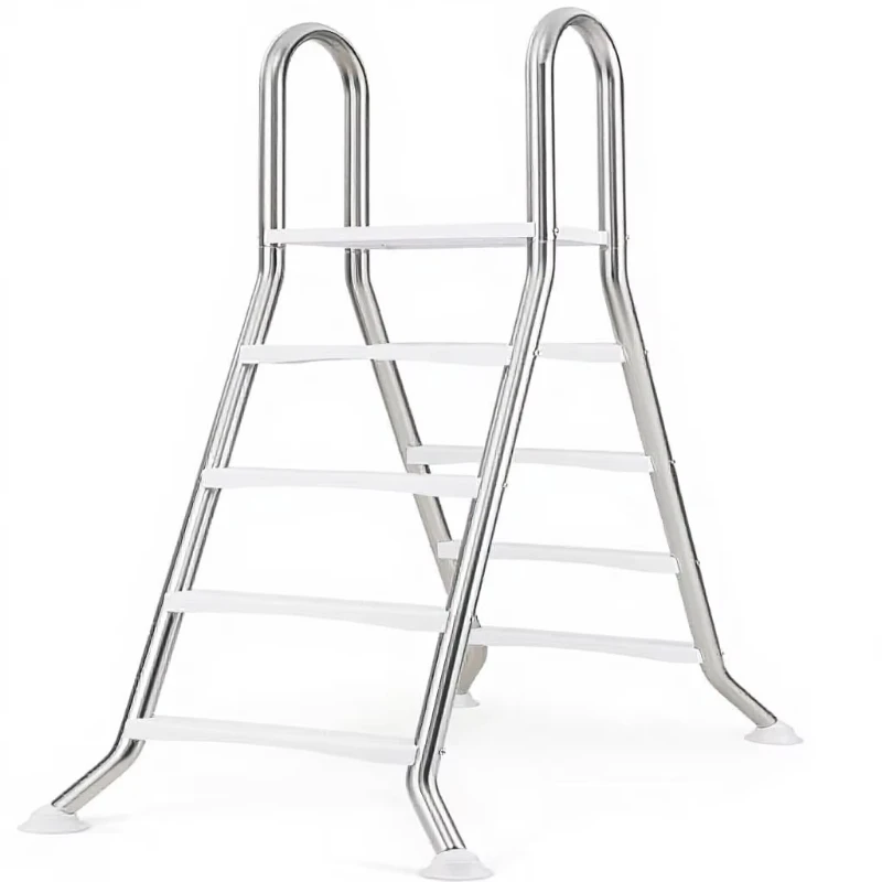 Stainless steel above-ground pool ladder, heavy-duty top platform non-slip steps 4-level double-sided rotating pool stairs
Stainless steel above-ground pool ladder, heavy-duty top platform non-slip steps 4-level double-sided rotating pool stairs