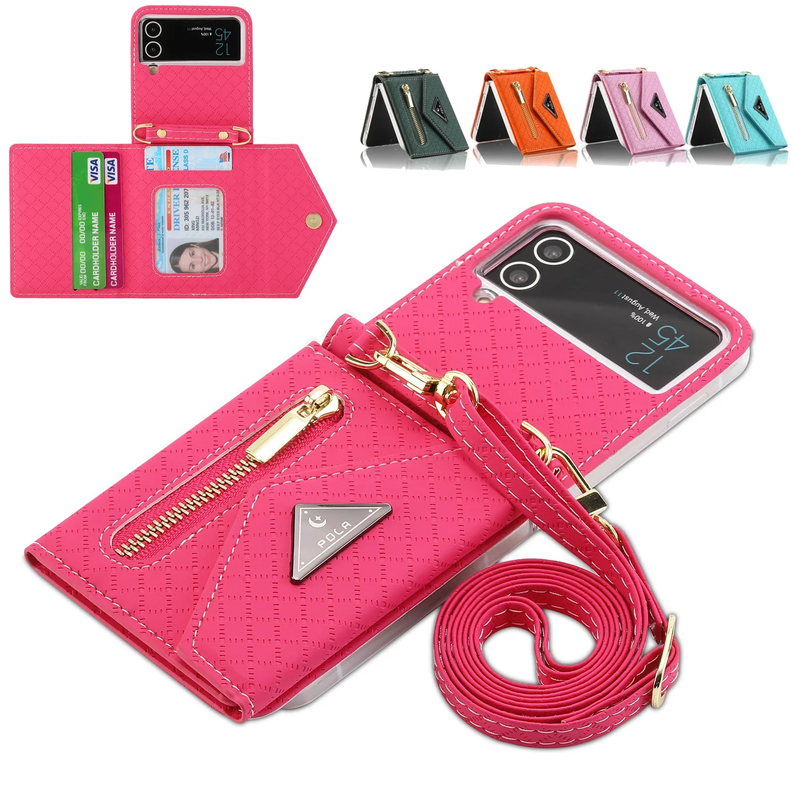 Zipper Wallet Leather Case for Samsung Galaxy Z Flip 6 5 4 3 Cover 5G Card Holder Pocket Stand Lanyard Crossbody Flip4 Flip6 Bag
Zipper Wallet Leather Case for Samsung Galaxy Z Flip 6 5 4 3 Cover 5G Card Holder Pocket Stand Lanyard Crossbody Flip4 Flip6 Bag