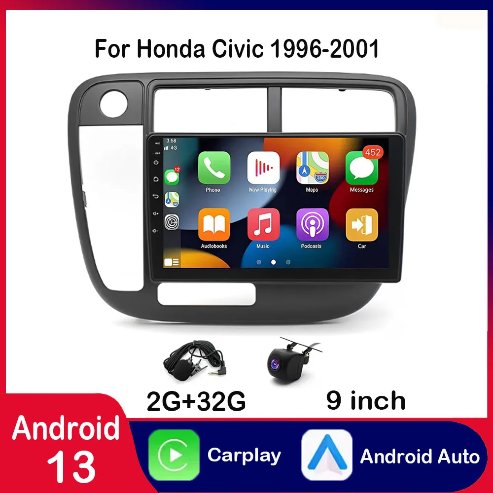 9Inch Android 13 Car Stereo GPS Navi Radio WiFi BT Carplay 2G+32G Compatible for Honda Civic 1996-2001 with Carplay&Android
9Inch Android 13 Car Stereo GPS Navi Radio WiFi BT Carplay 2G+32G Compatible for Honda Civic 1996-2001 with Carplay&Android