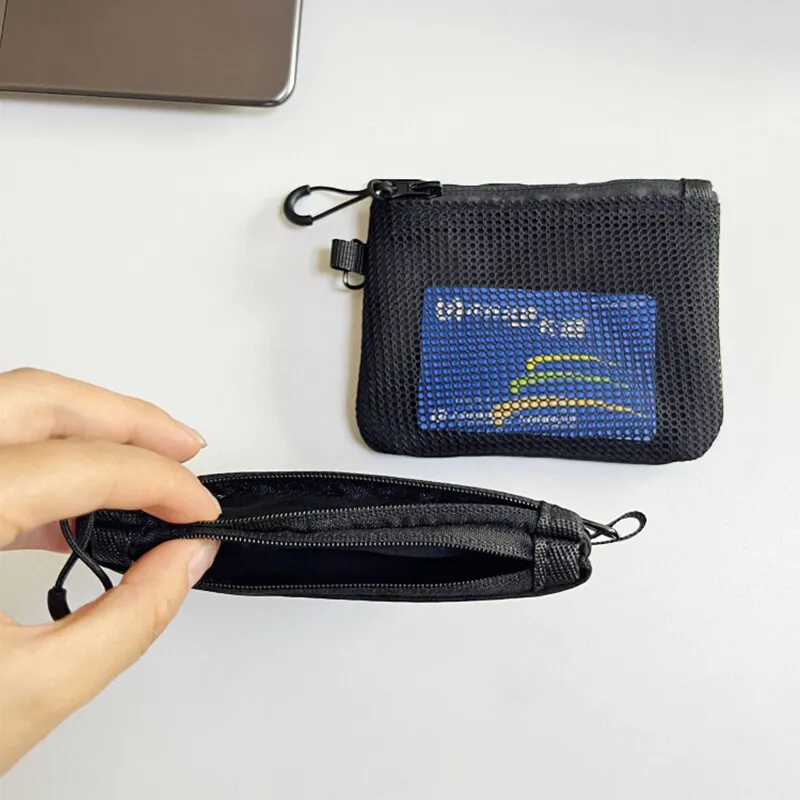 Double Zipper Mesh Earphone Protection Bag Coins Storage Keys Credit Card Holder Pouch Travel Wallet with Lanyard
Double Zipper Mesh Earphone Protection Bag Coins Storage Keys Credit Card Holder Pouch Travel Wallet with Lanyard