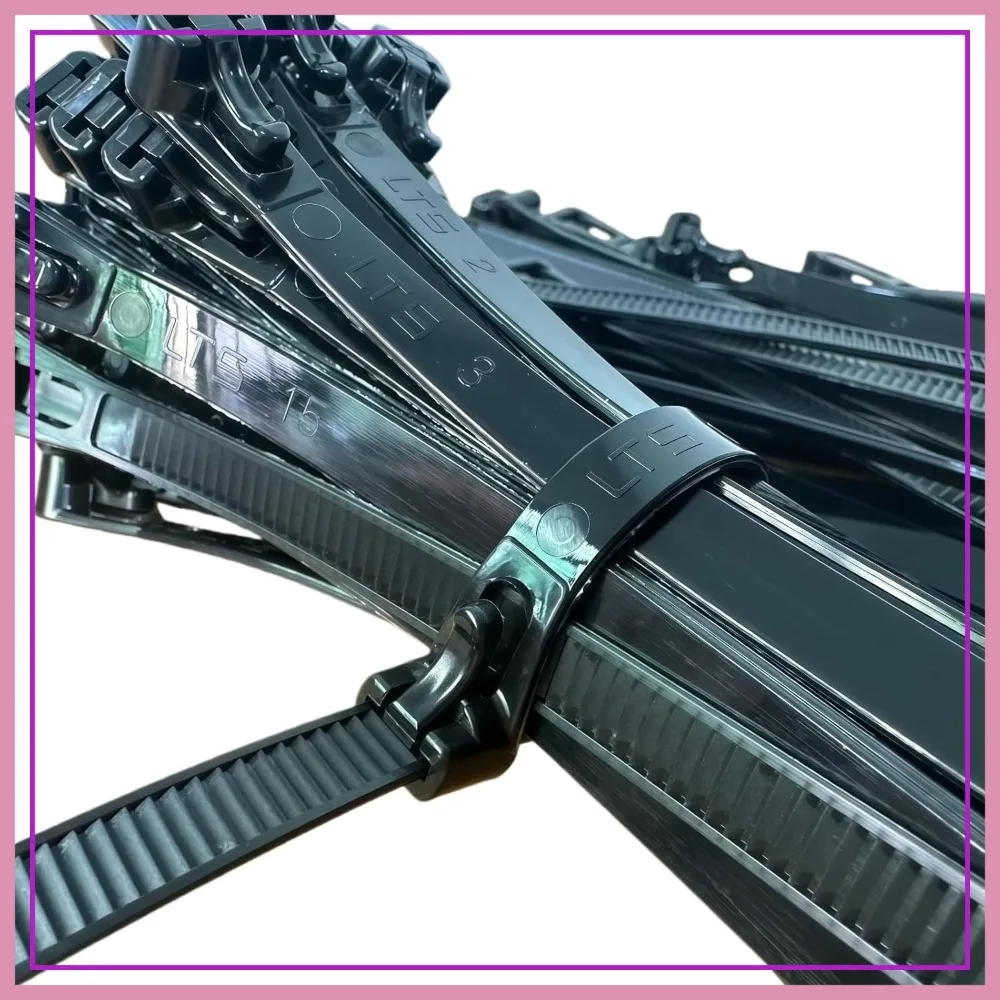 8 Inch Reusable Zip Ties Heavy Duty 0.3 in Wide 55 lb Tensile Strength 100 Pack Black UV Resistant Cable Ties Indoor Outdoor
8 Inch Reusable Zip Ties Heavy Duty 0.3 in Wide 55 lb Tensile Strength 100 Pack Black UV Resistant Cable Ties Indoor Outdoor