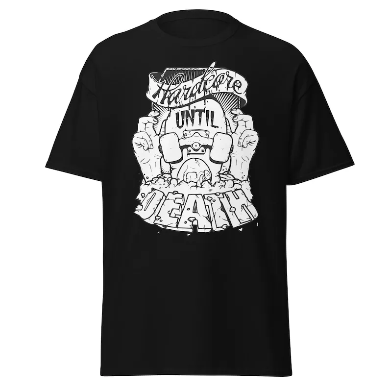 Vintage Style Hardcore Punk Tee - "Hardcore Till Death" Band Merch
Vintage Style Hardcore Punk Tee - "Hardcore Till Death" Band Merch