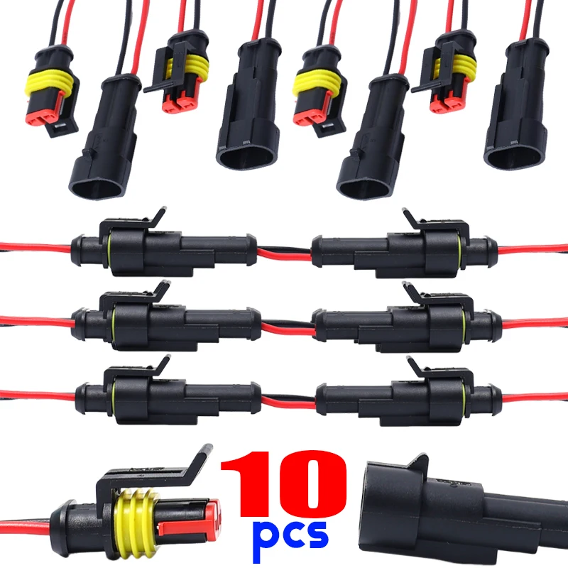 Автомобильный 16 AWG водонепроницаемый мужской и женский электрический разъем, 2-контактный узор с проводом для авто, мотоциклов, скутеров и лодок 
Автомобильный 16 AWG водонепроницаемый мужской и женский электрический разъем, 2-контактный узор с проводом для авто, мотоциклов, скутеров и лодок