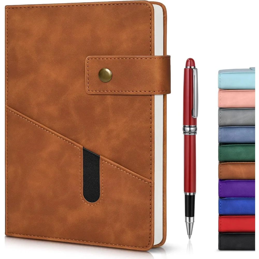Коричневый кожаный блокнот-журнал 5,9x8,4, персонализированный дневник в твердом переплете с подкладкой и ручкой, толстая бумага 200 страниц для путешествий
Коричневый кожаный блокнот-журнал 5,9x8,4, персонализированный дневник в твердом переплете с подкладкой и ручкой, толстая бумага 200 страниц для путешествий