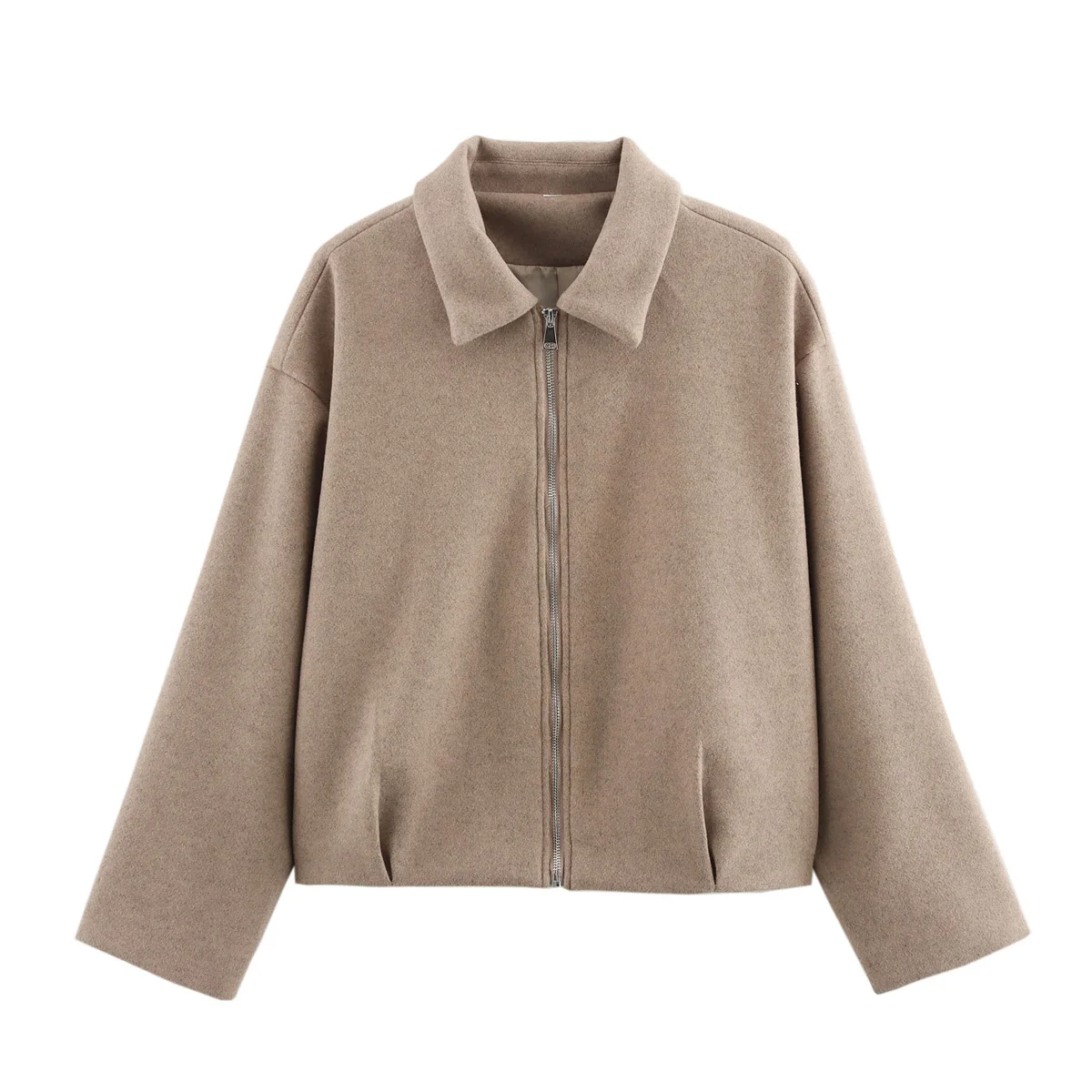 Women's Short Jacket Retro Khaki Long Sleeve Zipper Loose Women's Jacket Soft Wool Zipper Jacket Ladies Short Jacket Top
Women's Short Jacket Retro Khaki Long Sleeve Zipper Loose Women's Jacket Soft Wool Zipper Jacket Ladies Short Jacket Top