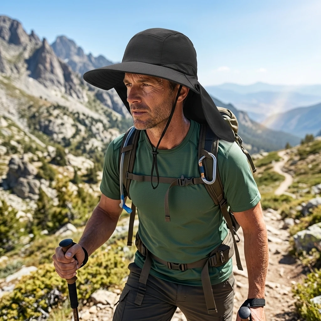 Men's Sun Protect Hat Breathable Fishing Hat for Outdoor Activities with Wide Brim and Adjustable Strap
Men's Sun Protect Hat Breathable Fishing Hat for Outdoor Activities with Wide Brim and Adjustable Strap
