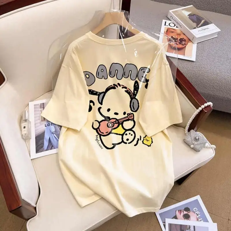 Sanrio аниме гитара полакко футболки с коротким рукавом милые Мультяшные женские Чистый хлопок Летние повседневные свободные топы подарок
Sanrio аниме гитара полакко футболки с коротким рукавом милые Мультяшные женские Чистый хлопок Летние повседневные свободные топы подарок