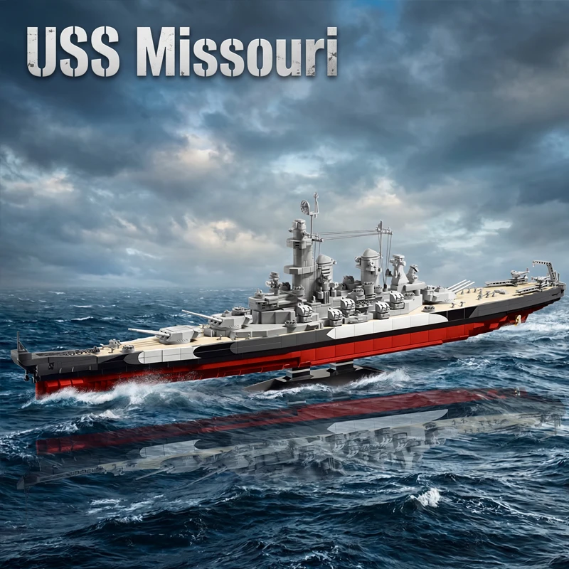 2568PCS USS Missouri Battleship Building Blocks Set 1:300 Scale Large Naval Warship Construction Bricks Model Kit DIY Assembly Toys for Adults Ideal Birthday Holiday Gift Home Office Decoration Ornament Collection Display
2568PCS USS Missouri Battleship Building Blocks Set 1:300 Scale Large Naval Warship Construction Bricks Model Kit DIY Assembly Toys for Adults Ideal Birthday Holiday Gift Home Office Decoration Ornament Collection Display