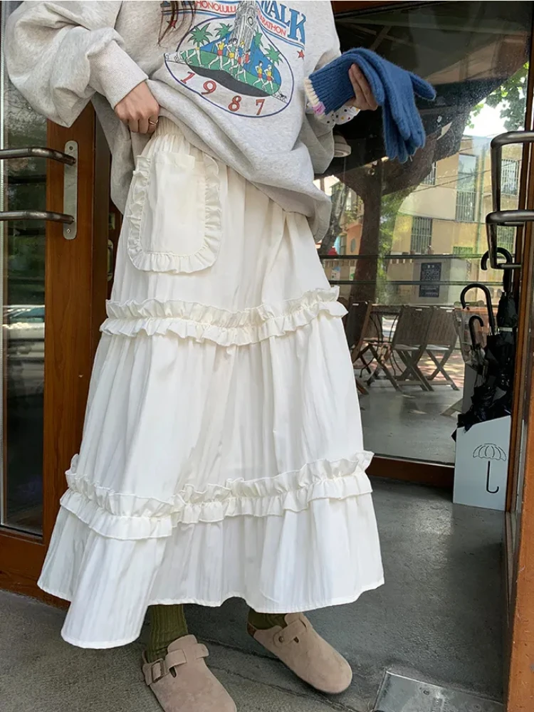 Sweet Tierred Ruffle Cake Skirt Women French Fashion High Waist A-line Pleated Mid Length Skirts All Match Casual Skort
Sweet Tierred Ruffle Cake Skirt Women French Fashion High Waist A-line Pleated Mid Length Skirts All Match Casual Skort