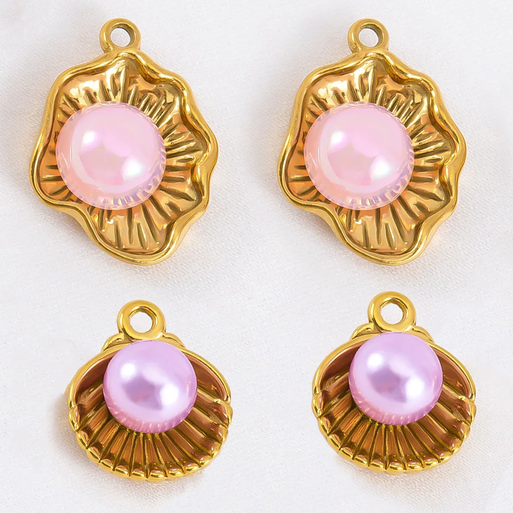 2Pcs 5Pcs Stainless Steel Colorful Imitation Pearl Beads Irregular Metal Shell Necklace Bracelet Earrings Jewelry Making Supplie
2Pcs 5Pcs Stainless Steel Colorful Imitation Pearl Beads Irregular Metal Shell Necklace Bracelet Earrings Jewelry Making Supplie