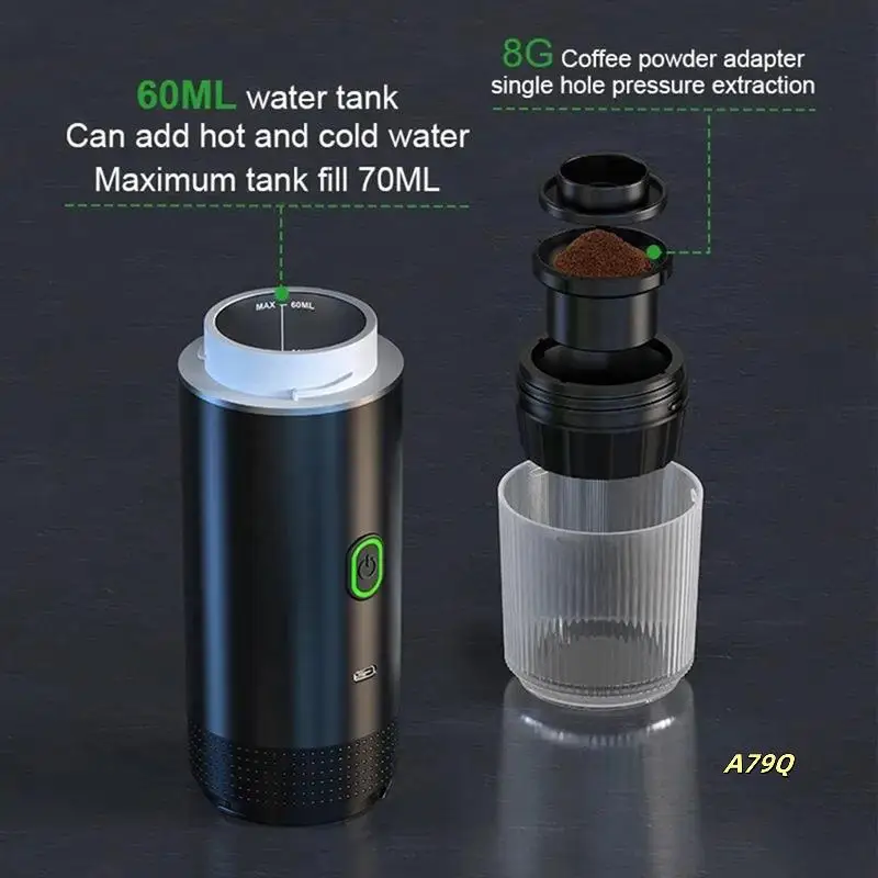 Wireless Electric Portable Espresso Coffee Machine For Camping Coffee Maker 3-In-1 Capsule Powder Travel Coffee Maker
Wireless Electric Portable Espresso Coffee Machine For Camping Coffee Maker 3-In-1 Capsule Powder Travel Coffee Maker