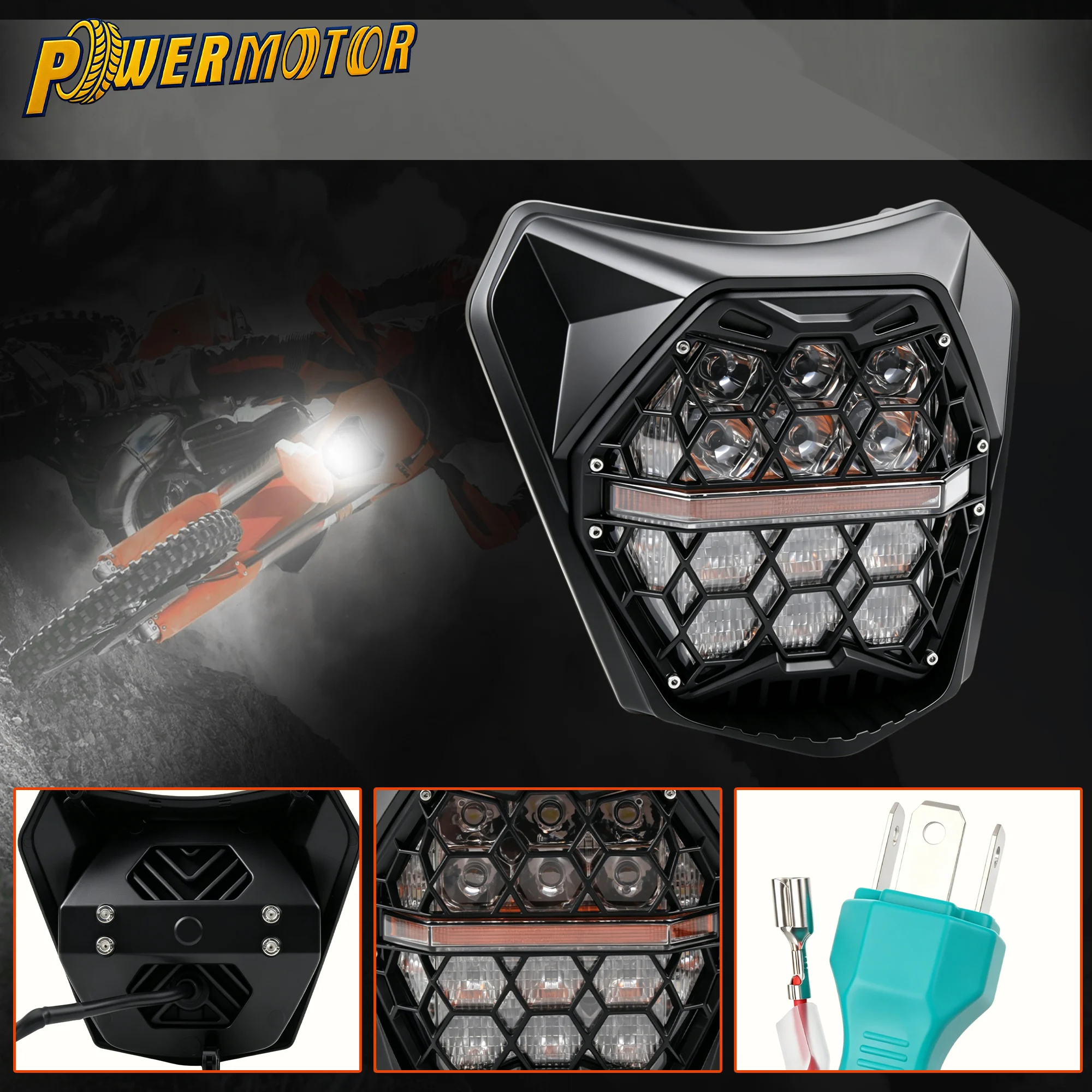 60W LED Headlight Assembly For KTM EXC300 XCW SXF SX EXC 125 250 300 350 450 2017-2023 Dirt Bike Motorcycle Headlamp Enduro
60W LED Headlight Assembly For KTM EXC300 XCW SXF SX EXC 125 250 300 350 450 2017-2023 Dirt Bike Motorcycle Headlamp Enduro