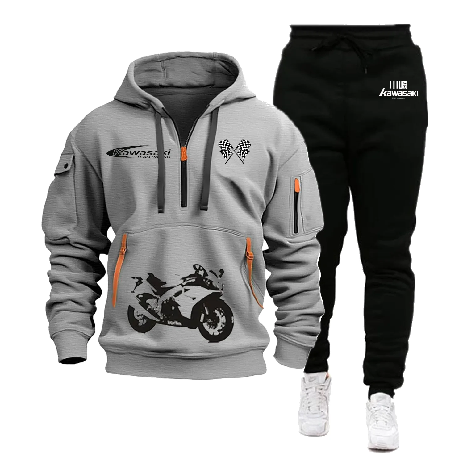 Kawasaki спортивные костюмы мотоциклетная форма комплект из двух предметов гоночный костюм спортивный костюм мужские унисекс толстовки на молнии мужские брюки высокого качества
Kawasaki спортивные костюмы мотоциклетная форма комплект из двух предметов гоночный костюм спортивный костюм мужские унисекс толстовки на молнии мужские брюки высокого качества