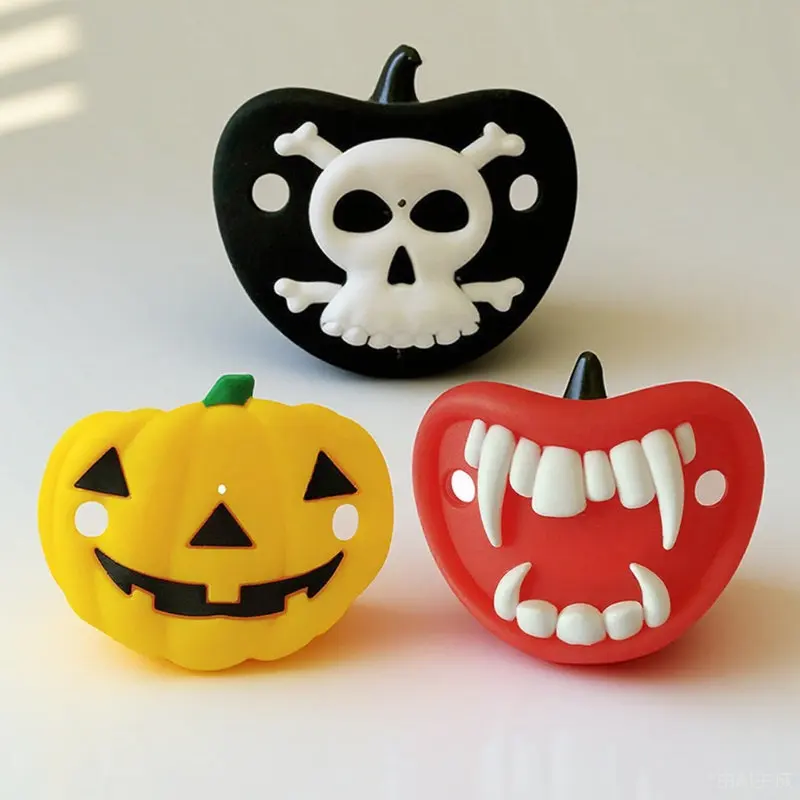 3Pcs Pumpkin Skull Silicone Baby Pacifier Set Ergonomic Design Gentle on Gums Newborn Pacifiers 0-6 Months Funny Portable
3Pcs Pumpkin Skull Silicone Baby Pacifier Set Ergonomic Design Gentle on Gums Newborn Pacifiers 0-6 Months Funny Portable