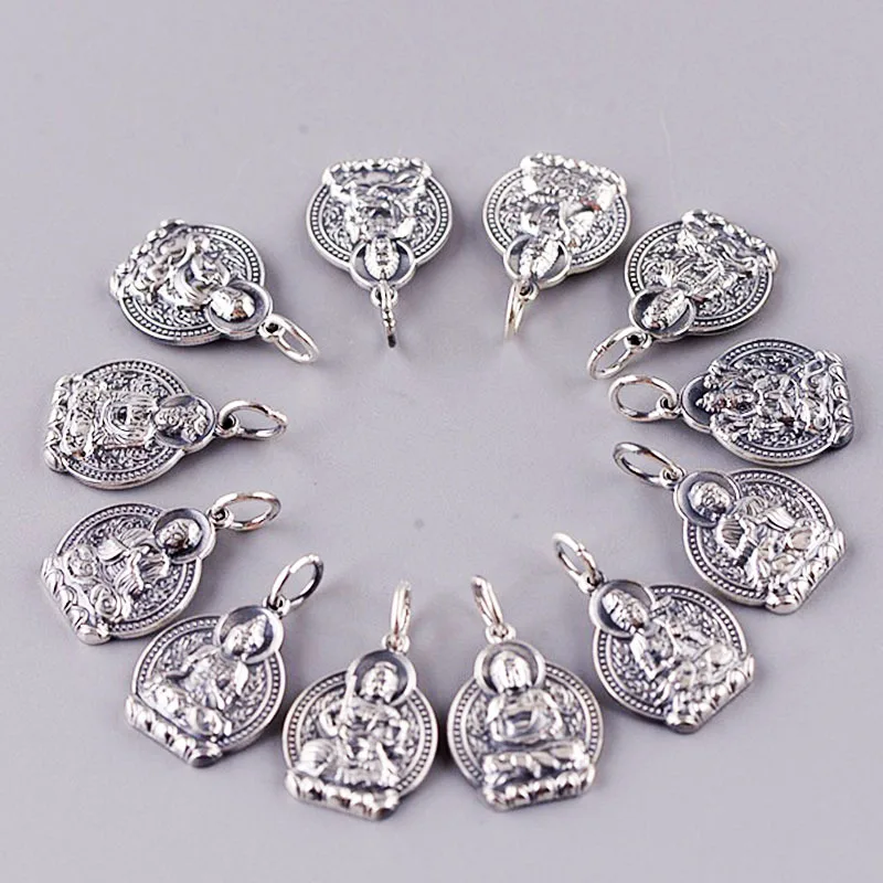 Подвески BOCAI из чистого серебра 999 пробы в стиле ретро, двенадцать зодиакальных Будды для мужчин и женщин, оптовая продажа, веревочный серебряный кулон ручной работы 
Подвески BOCAI из чистого серебра 999 пробы в стиле ретро, двенадцать зодиакальных Будды для мужчин и женщин, оптовая продажа, веревочный серебряный кулон ручной работы