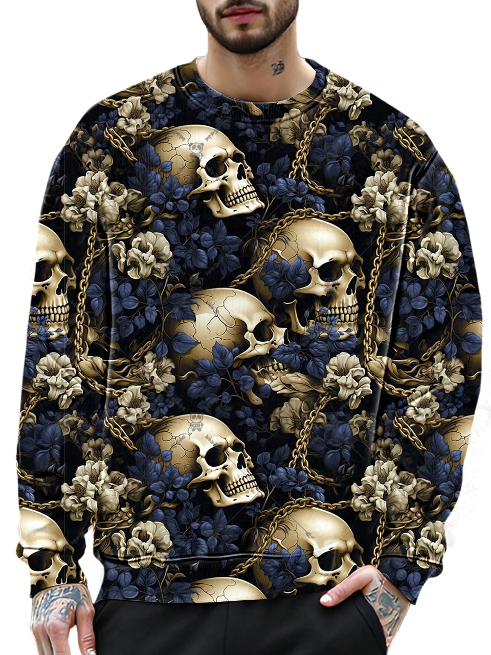 Fashion O-neck Skull Clothing High Quality Fibre Material Men's Clothing Quick Dry Trend Dazzling Cool Men's Clothing Top
Fashion O-neck Skull Clothing High Quality Fibre Material Men's Clothing Quick Dry Trend Dazzling Cool Men's Clothing Top