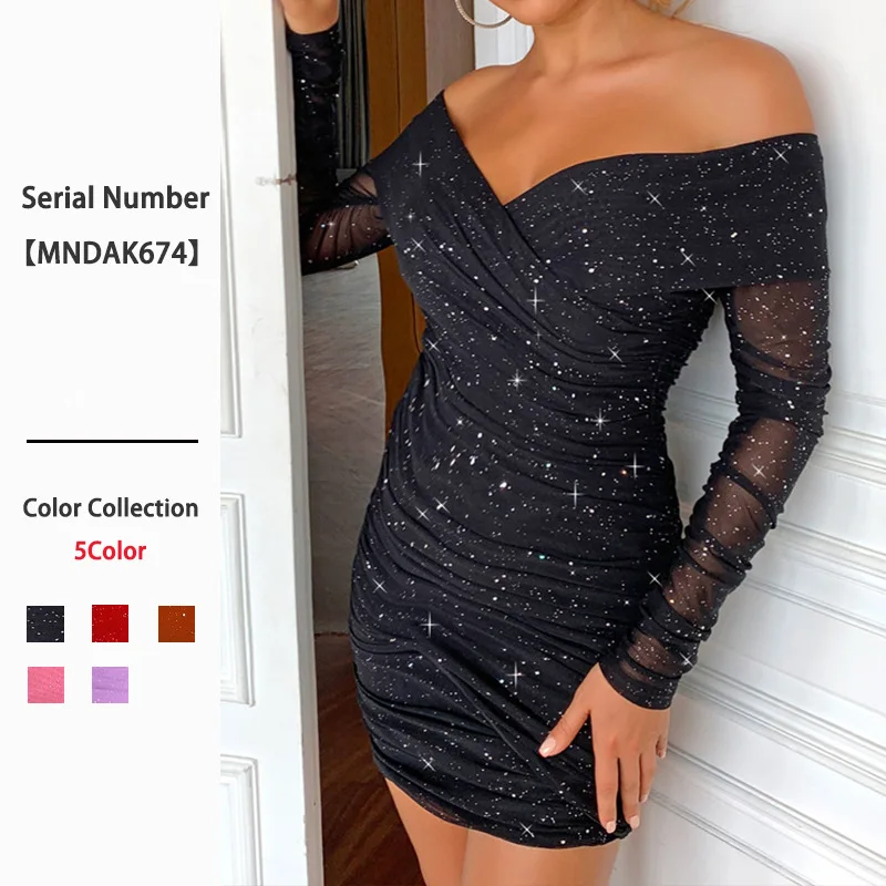 Off Shoulder Dress Women Spring Summer V Neck Long Sleeve Dresses Waist Cinching Bodycon Evening Party Gown Outfit Clothes
Off Shoulder Dress Women Spring Summer V Neck Long Sleeve Dresses Waist Cinching Bodycon Evening Party Gown Outfit Clothes