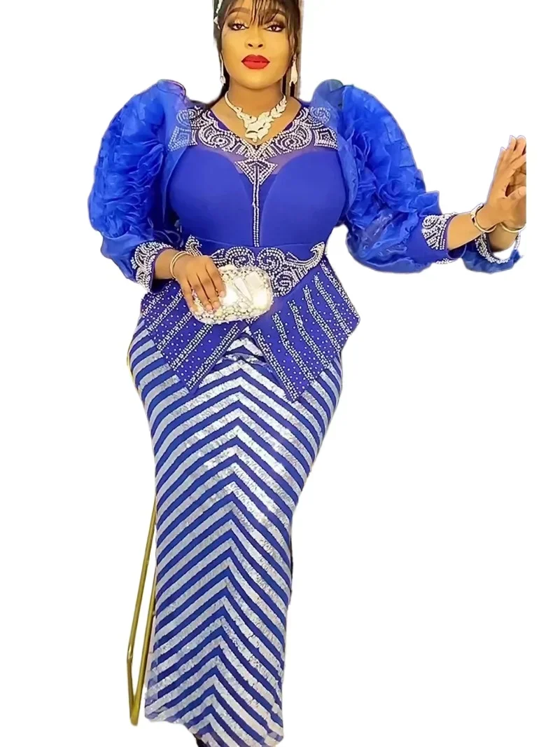 Plus Size Evening Dresses for Women African Luxury Sequin Gown Elegant Turkey Wedding Party Long Dress Ankara Ladies Clothing
Plus Size Evening Dresses for Women African Luxury Sequin Gown Elegant Turkey Wedding Party Long Dress Ankara Ladies Clothing