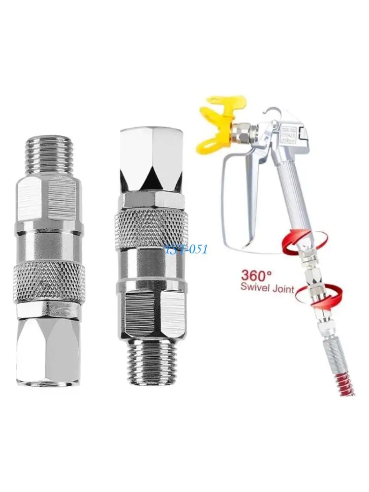 E15A 1/4Inch Stainless Steel Swivels Joint For Airless Paint Sprayers 360 Rotating
E15A 1/4Inch Stainless Steel Swivels Joint For Airless Paint Sprayers 360 Rotating