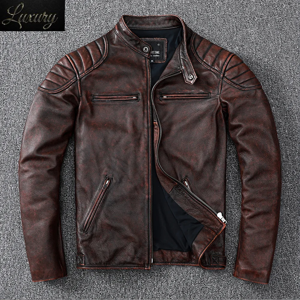 Free Shipping 2024 New Vintage Style Mens Cowhide Clothes Biker Genuine Leather Jacket Fashion Brown slim coat men
Free Shipping 2024 New Vintage Style Mens Cowhide Clothes Biker Genuine Leather Jacket Fashion Brown slim coat men