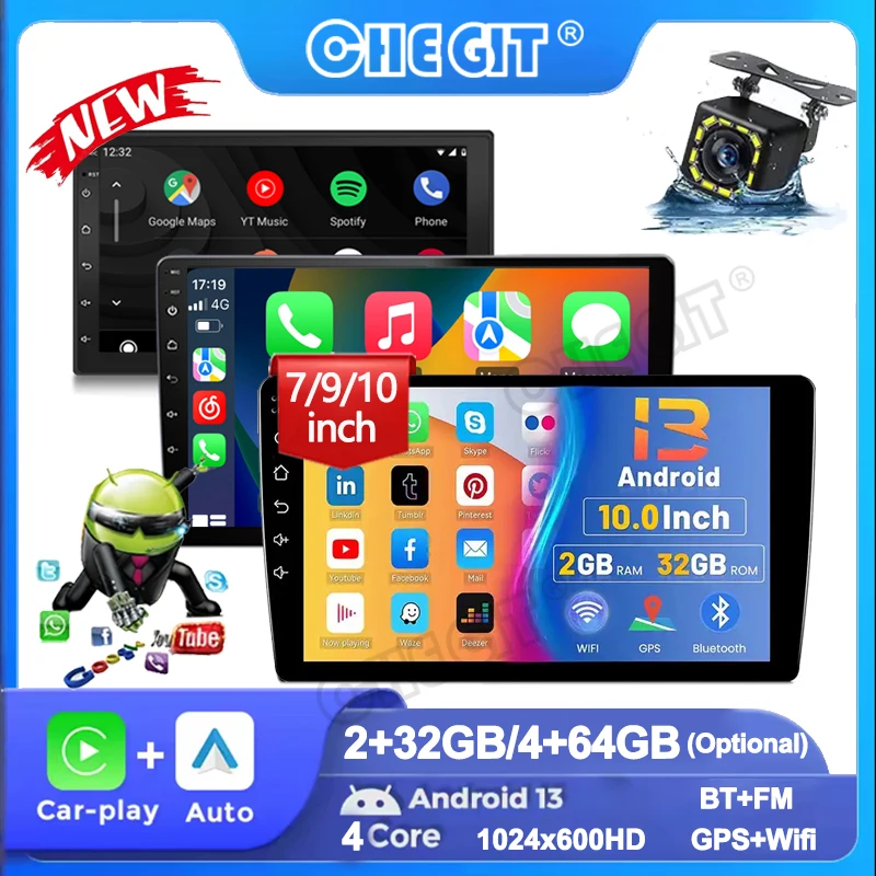 7 "/9"/10" дюймов 2Din Автомобильное радио Android 13 Беспроводной Android auto Carplay GPS Автомобильный аудио WIFI BT IPS Автомобильный мультимедийный плеер
7 "/9"/10" дюймов 2Din Автомобильное радио Android 13 Беспроводной Android auto Carplay GPS Автомобильный аудио WIFI BT IPS Автомобильный мультимедийный плеер