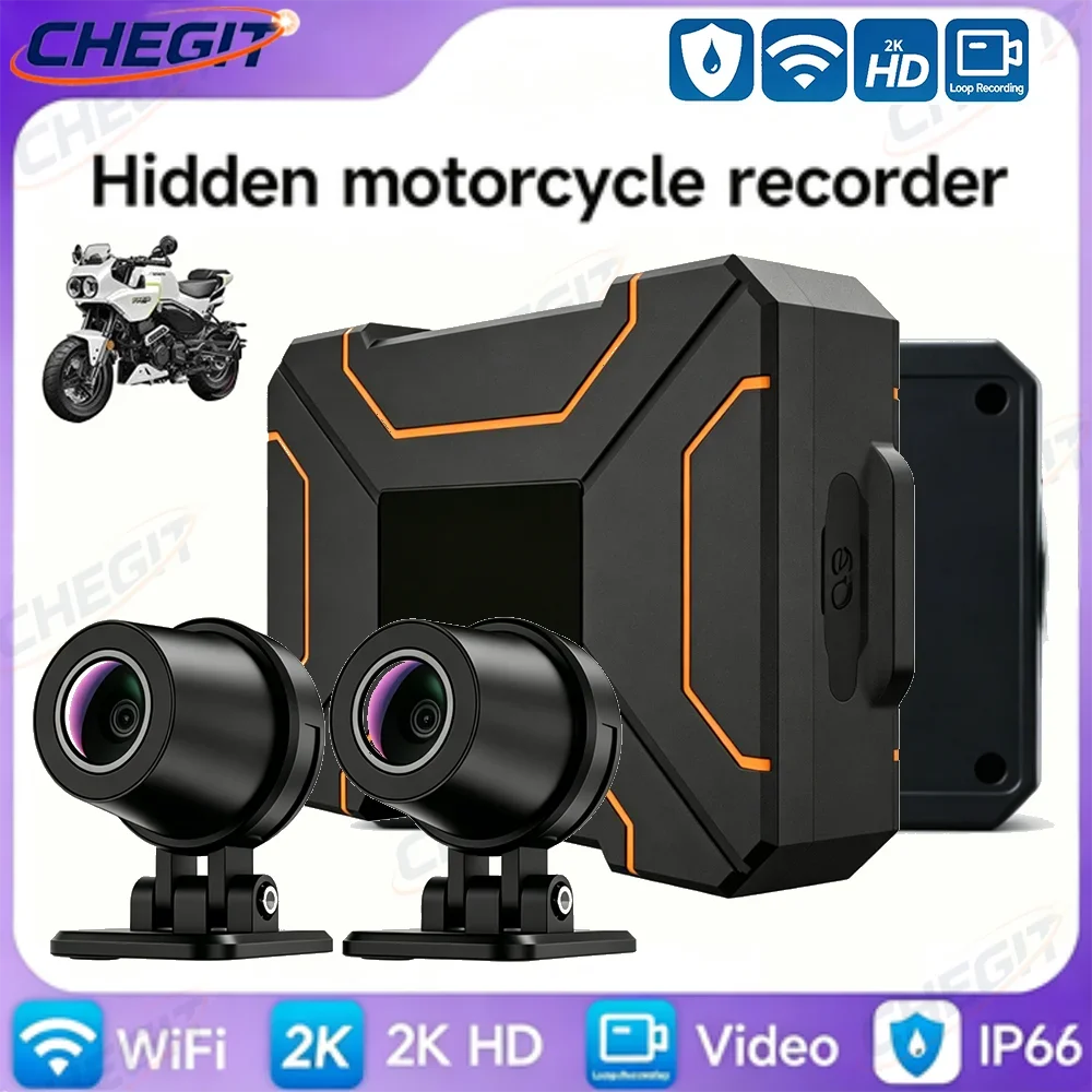 IP66 Waterproof Motorcycle Dash Cam 1080P Dual Lens Recorder with WiFi & TF Card Support HD Camera Full HD Loop Recording Camera
IP66 Waterproof Motorcycle Dash Cam 1080P Dual Lens Recorder with WiFi & TF Card Support HD Camera Full HD Loop Recording Camera