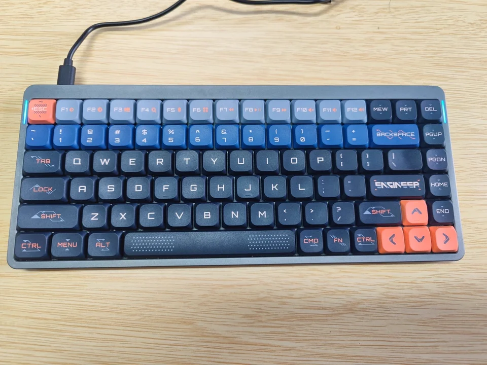 NuPhy Space Engineer Keycap Custom 124pcs PBT Low Axis Ultra-thin Keycap Cute Cartoon Anime Point Key Caps for Gamers DIY Design