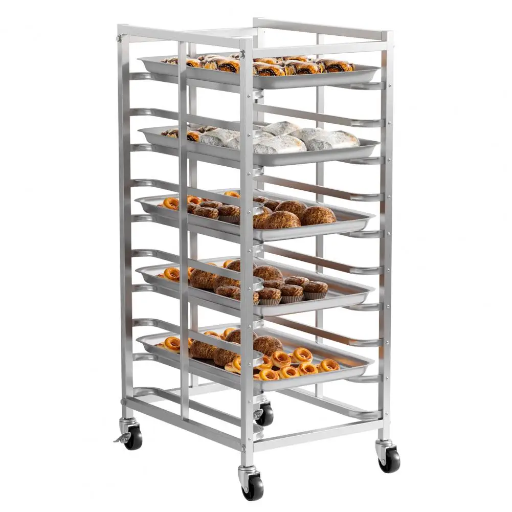 Stainless Steel Baking Rack, Commercial Bakery Trolley Locking Casters, 33lbs Shelf Easy Assembly Stand
Stainless Steel Baking Rack, Commercial Bakery Trolley Locking Casters, 33lbs Shelf Easy Assembly Stand