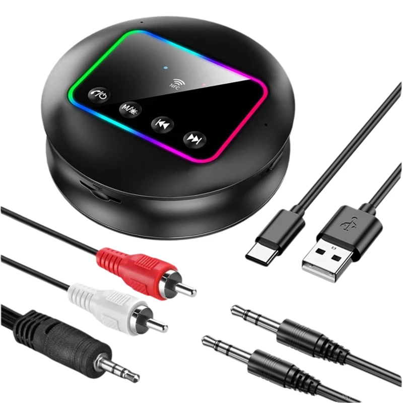 NFC Bluetooth 5.4 передатчик-приемник, Bluetooth RCA аудио адаптер с RGB подсветкой/AUX/RCA/TF для телевизора/автомобиля/ПК/динамиков
NFC Bluetooth 5.4 передатчик-приемник, Bluetooth RCA аудио адаптер с RGB подсветкой/AUX/RCA/TF для телевизора/автомобиля/ПК/динамиков