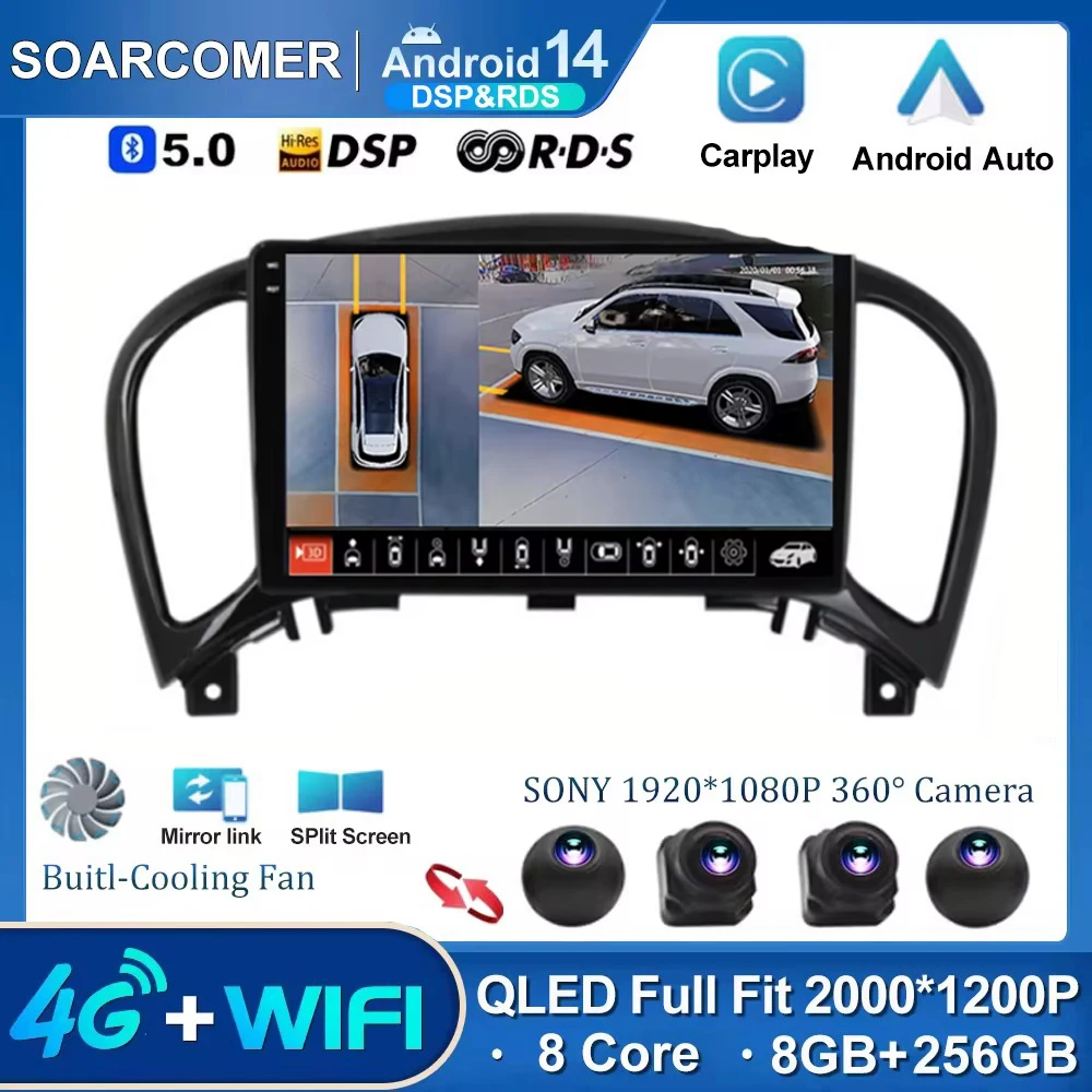 Автомагнитола 2 Din для Nissan Juke YF15 2010-2014, мультимедийный видеоплеер с GPS-навигацией, 4G, Wi-Fi, Carplay, Android 14
Автомагнитола 2 Din для Nissan Juke YF15 2010-2014, мультимедийный видеоплеер с GPS-навигацией, 4G, Wi-Fi, Carplay, Android 14