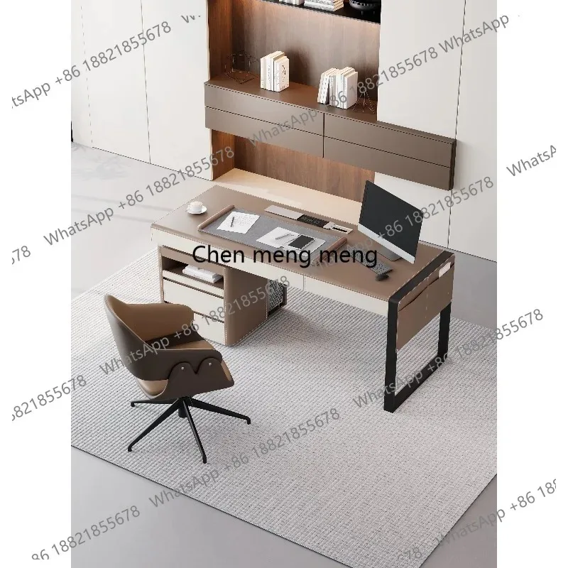 F181 Saddle leather desk Italian minimalist table study desk computer table new desk
F181 Saddle leather desk Italian minimalist table study desk computer table new desk