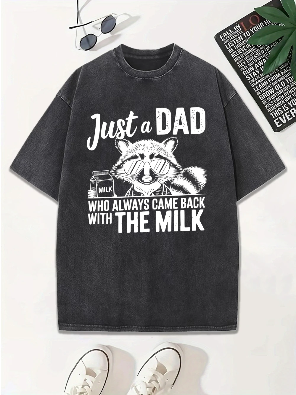 Just A Dad With The Milk Printed Washed T-Shirts Women Cotton Oversize Tops O-Neck Comfortable Distressed T Shirt Summer Clothes
Just A Dad With The Milk Printed Washed T-Shirts Women Cotton Oversize Tops O-Neck Comfortable Distressed T Shirt Summer Clothes