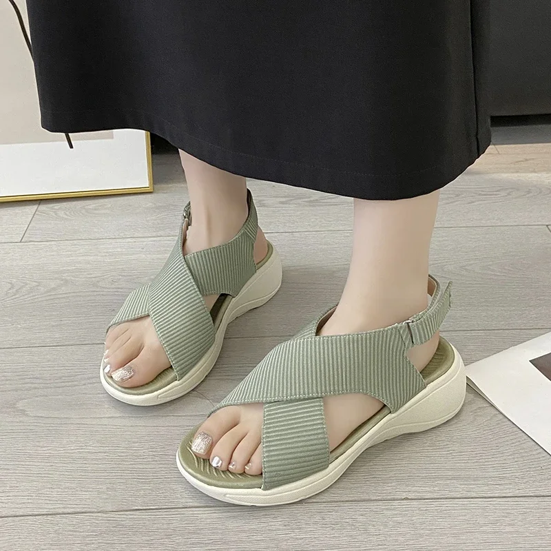 2025 Hot Selling Women's Round Toe Wedge Heel Sandals Concise Outdoor & Daily Thick Sole Casual Shoes with Solid Color Zapatos
2025 Hot Selling Women's Round Toe Wedge Heel Sandals Concise Outdoor & Daily Thick Sole Casual Shoes with Solid Color Zapatos