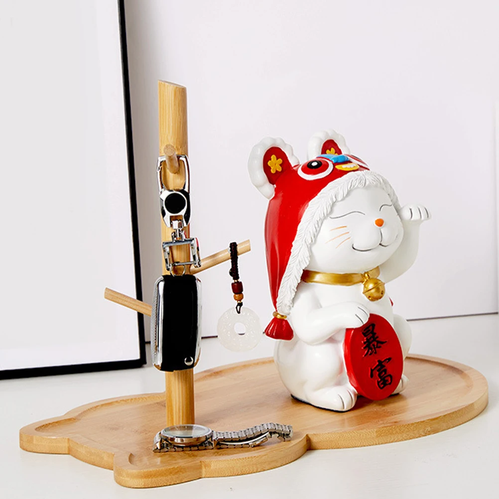Cat Hanger Decorations Wood Key Holder Stand Storage Tray Jewelry Ring Dish Vintage Home Decor Elegant Practical
Cat Hanger Decorations Wood Key Holder Stand Storage Tray Jewelry Ring Dish Vintage Home Decor Elegant Practical