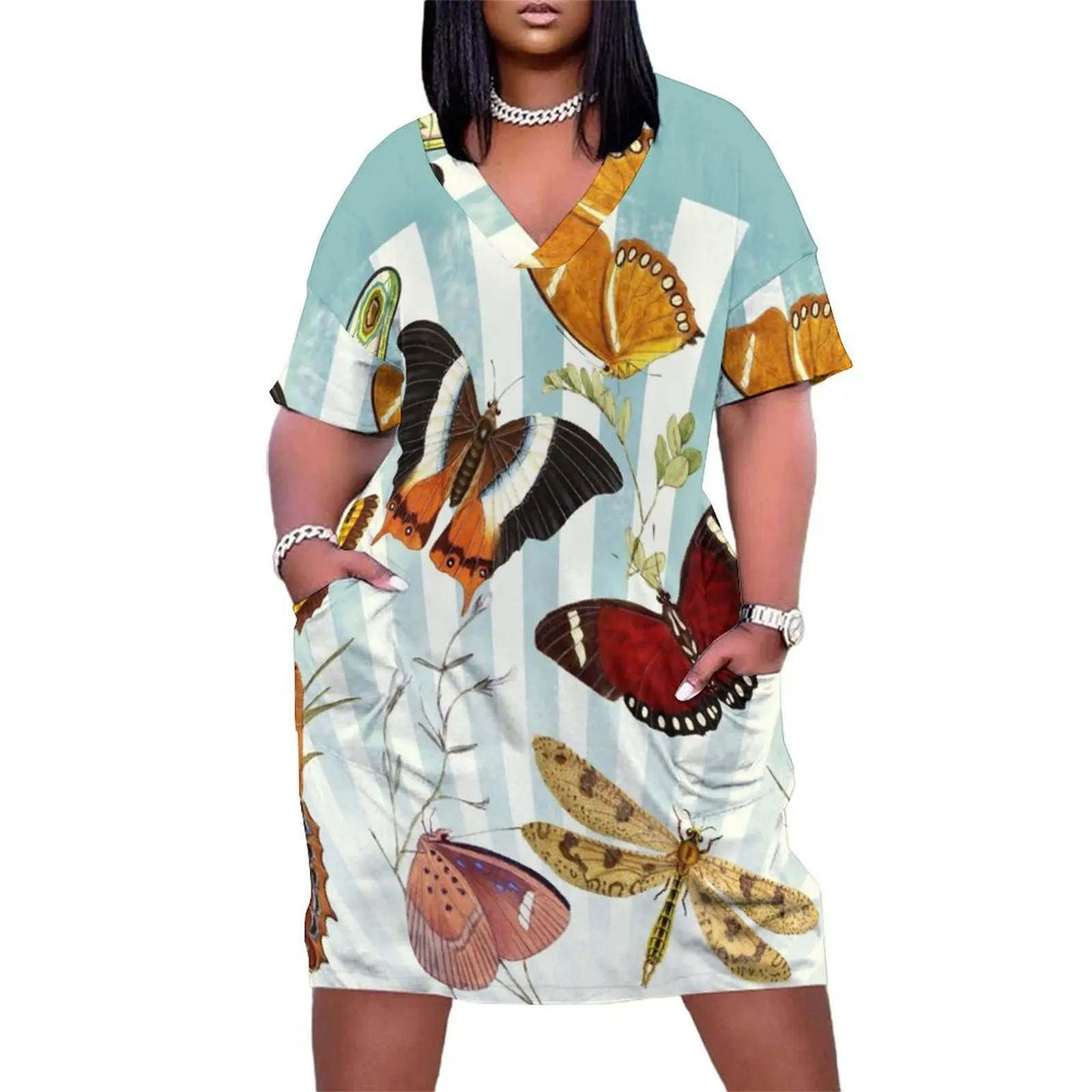 Vintage Butterflies and Dragonflies Winged Insects Vintage Fine Art Loose Pocket Dress women clothes dresses women summer 2025
Vintage Butterflies and Dragonflies Winged Insects Vintage Fine Art Loose Pocket Dress women clothes dresses women summer 2025