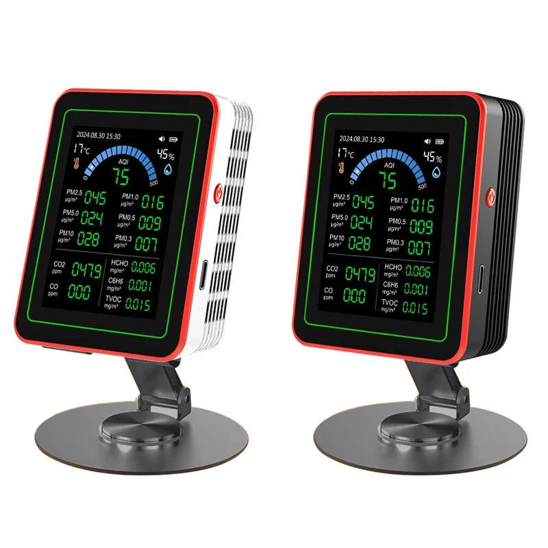 ZN-MT32 18-in-1 Air Quality Detector Formaldehyde CO2 PM2.5 Monitor Temperature Humidity TVOC High Precision Portable Sensor
ZN-MT32 18-in-1 Air Quality Detector Formaldehyde CO2 PM2.5 Monitor Temperature Humidity TVOC High Precision Portable Sensor