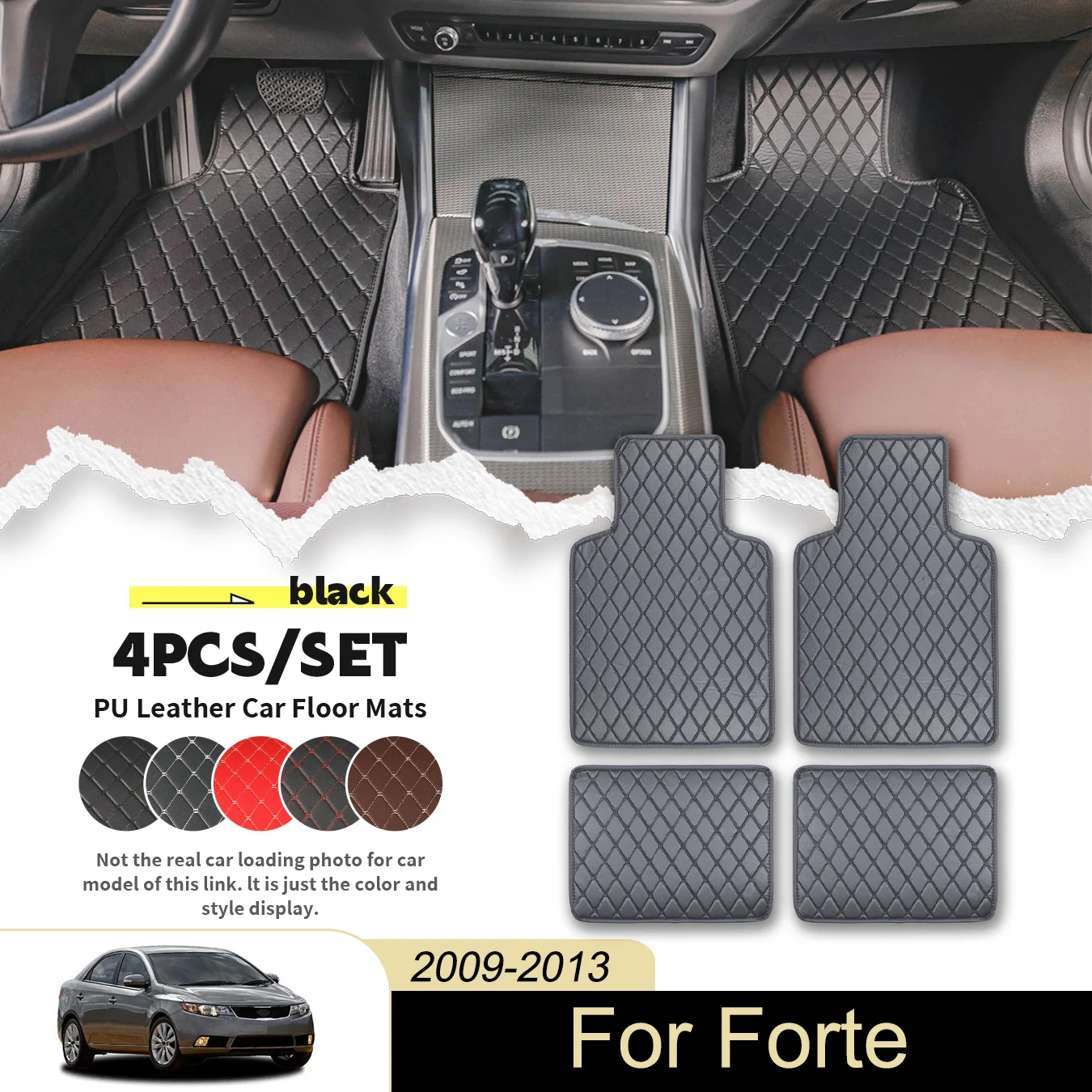 4 шт. универсальные автомобильные коврики для KIA Forte 2009-2013 из искусственной кожи, водонепроницаемые и устойчивые к пятнам, легко чистится
4 шт. универсальные автомобильные коврики для KIA Forte 2009-2013 из искусственной кожи, водонепроницаемые и устойчивые к пятнам, легко чистится