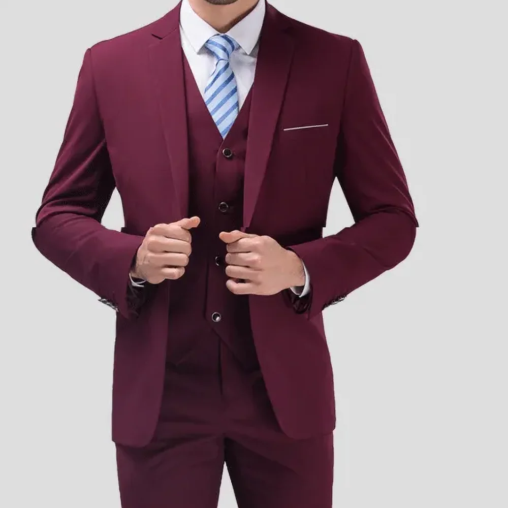 Wedding Suits for Men Fashion Slim Fit 3 Piece Set Notch Lapel Cotton and Linen Male Suit Casual Business (Blazer+Vest+Pants)
Wedding Suits for Men Fashion Slim Fit 3 Piece Set Notch Lapel Cotton and Linen Male Suit Casual Business (Blazer+Vest+Pants)