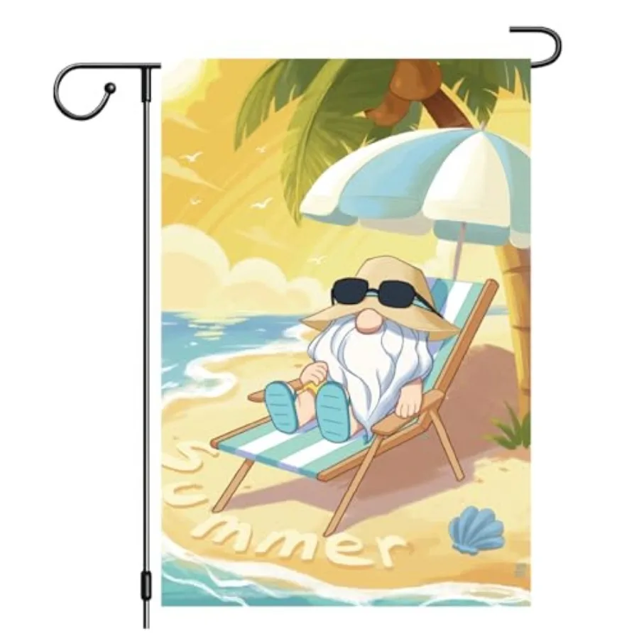 Summer Garden Flag, Beach Gnome Outdoor Decorative Banner, Summer Theme, Double Sided 12x18 Inch Outdoor Flag, Durable Polyeste
Summer Garden Flag, Beach Gnome Outdoor Decorative Banner, Summer Theme, Double Sided 12x18 Inch Outdoor Flag, Durable Polyeste