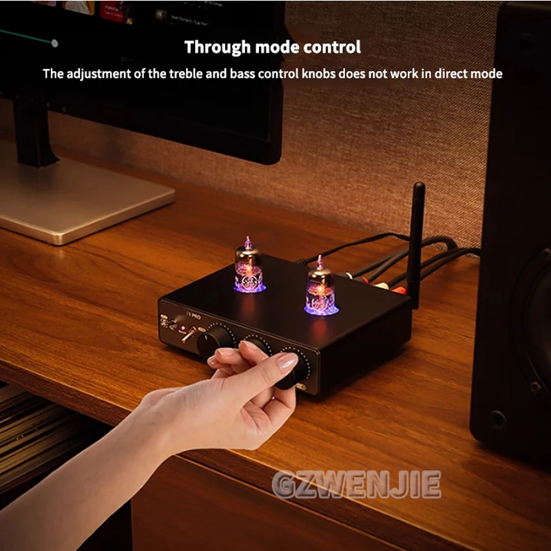 T1 PRO12V Audio HiFi Bluetooth 5.1 Valve Tube Preamp Stereo Receiver RCA Player Home Desktop Pre-amplifier w/Treble Bass Control 
T1 PRO12V Audio HiFi Bluetooth 5.1 Valve Tube Preamp Stereo Receiver RCA Player Home Desktop Pre-amplifier w/Treble Bass Control