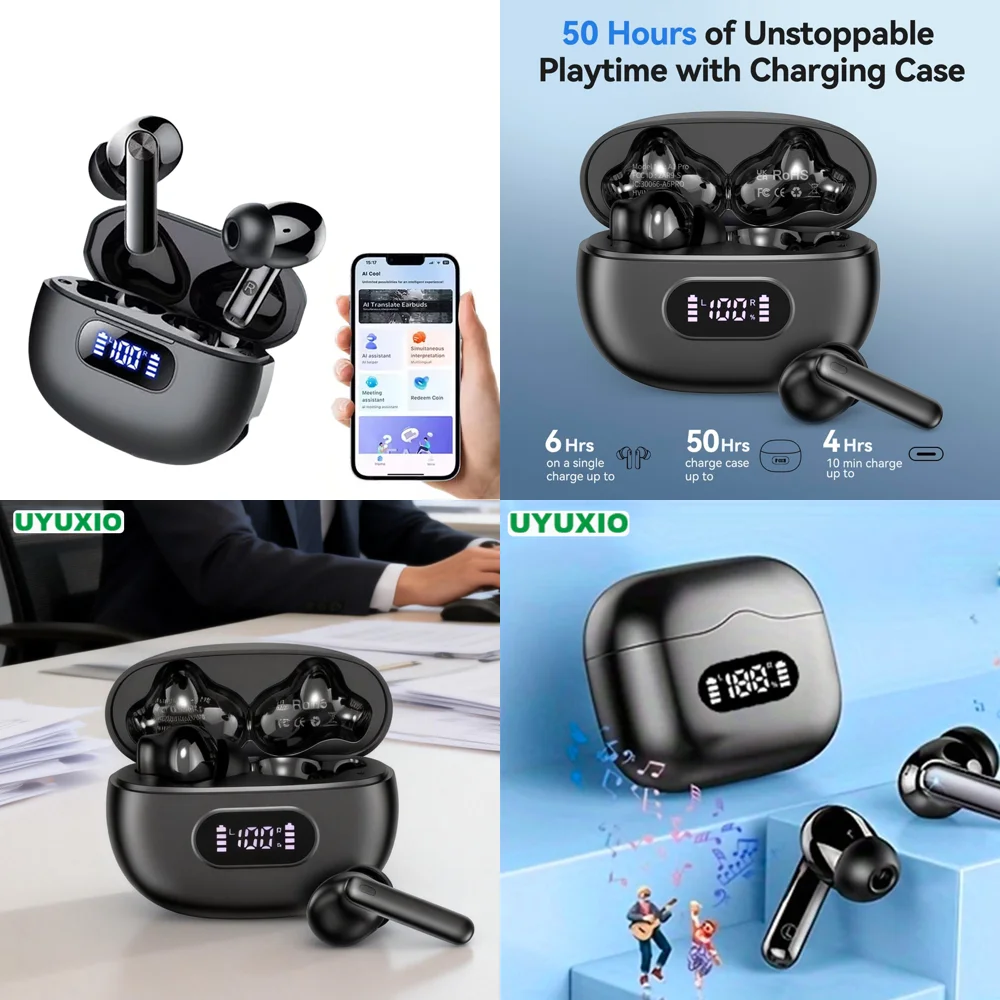 Clear Calls TWS AI Language Translation Wireless Earphone for iPhone with 144 Online Languages Real Time Earbuds for Travel
Clear Calls TWS AI Language Translation Wireless Earphone for iPhone with 144 Online Languages Real Time Earbuds for Travel
