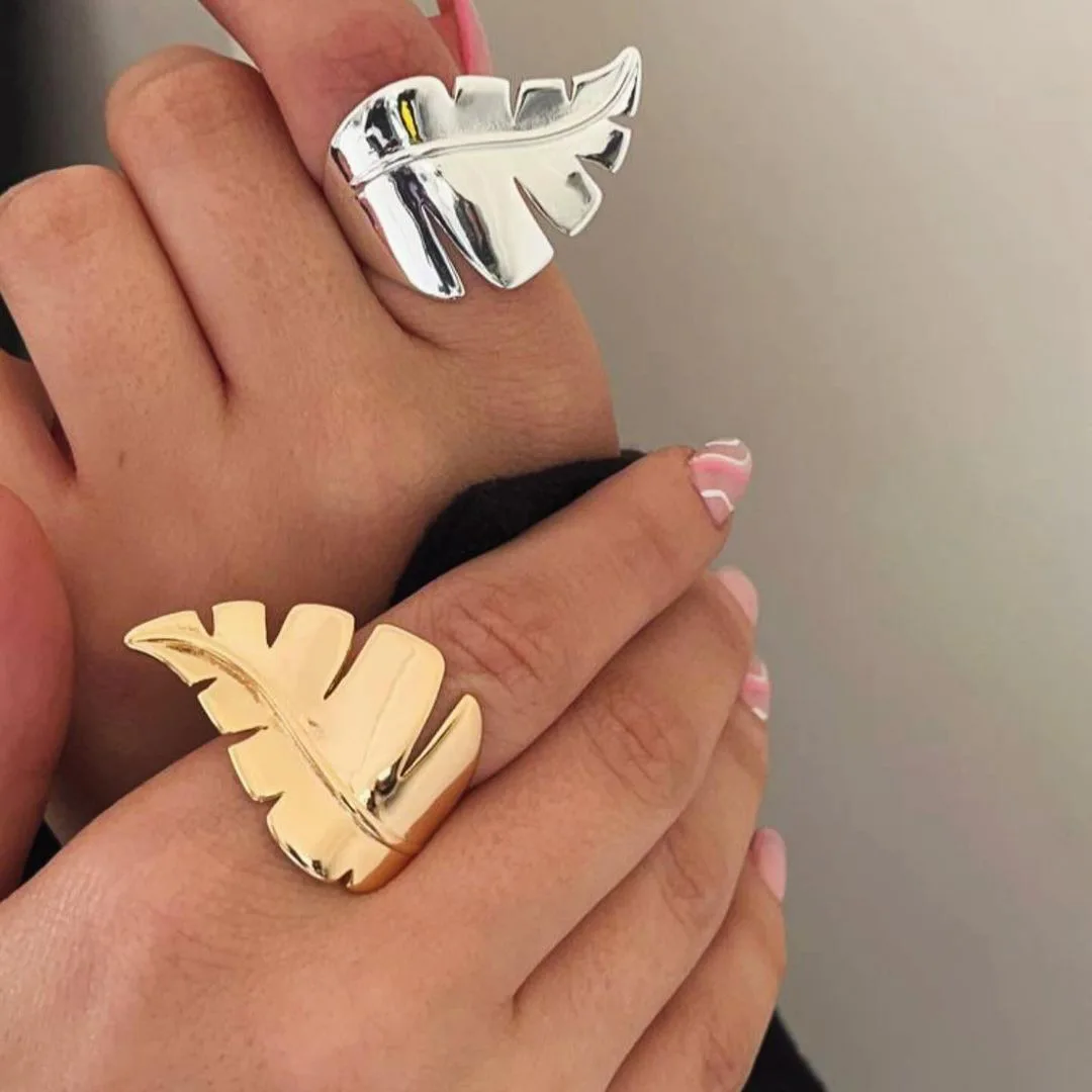 Stainless Steel PVD 18K Gold Plated Tarnish Waterproof Leaves Rings For Woman Jewelry Wholesale INS
Stainless Steel PVD 18K Gold Plated Tarnish Waterproof Leaves Rings For Woman Jewelry Wholesale INS